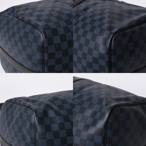 Very good condition LOUIS VUITTON Keepall Bandouliere 55 Boston bag N41356 Damier Graphite Cobalt Black Used 4a000377