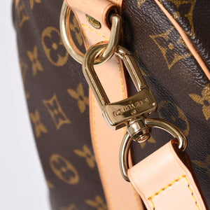 新品同様 LOUIS VUITTON ルイヴィトン キーポル55 ボストンバッグ M41424 モノグラム PVCコーティングキャンバス ヌメ革 ブラウン 中古 4a000241