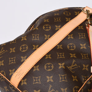 新品同様 LOUIS VUITTON ルイヴィトン キーポル55 ボストンバッグ M41424 モノグラム PVCコーティングキャンバス ヌメ革 ブラウン 中古 4a000241