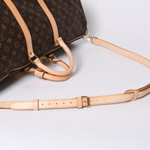 Load image into Gallery viewer, 新品同様 LOUIS VUITTON ルイヴィトン キーポル55 ボストンバッグ M41424 モノグラム PVCコーティングキャンバス ヌメ革 ブラウン 中古 4a000241