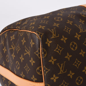 新品同様 LOUIS VUITTON ルイヴィトン キーポル55 ボストンバッグ M41424 モノグラム PVCコーティングキャンバス ヌメ革 ブラウン 中古 4a000241