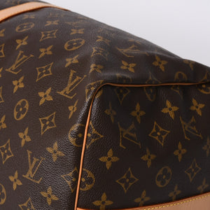新品同様 LOUIS VUITTON ルイヴィトン キーポル55 ボストンバッグ M41424 モノグラム PVCコーティングキャンバス ヌメ革 ブラウン 中古 4a000241
