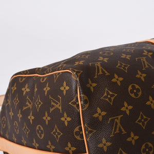 新品同様 LOUIS VUITTON ルイヴィトン キーポル55 ボストンバッグ M41424 モノグラム PVCコーティングキャンバス ヌメ革 ブラウン 中古 4a000241