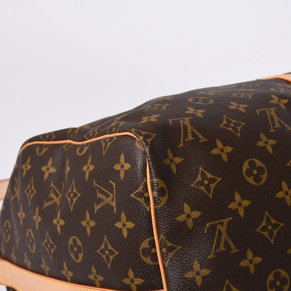 新品同様 LOUIS VUITTON ルイヴィトン キーポル55 ボストンバッグ M41424 モノグラム PVCコーティングキャンバス ヌメ革 ブラウン 中古 4a000241