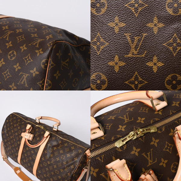 新品同様 LOUIS VUITTON ルイヴィトン キーポル55 ボストンバッグ M41424 モノグラム PVCコーティングキャンバス ヌメ革 ブラウン 中古 4a000241