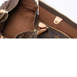 新品同様 LOUIS VUITTON ルイヴィトン キーポル55 ボストンバッグ M41424 モノグラム PVCコーティングキャンバス ヌメ革 ブラウン 中古 4a000241