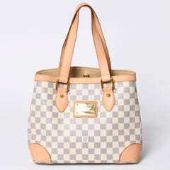 Like new LOUIS VUITTON Handbag N51207 Hampstead PM White Damier Azur Used 4a000395