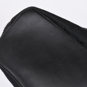 GUCCI Gucci Hobo One Shoulder Bag 002113 GG Canvas Silver Hardware Black Good Condition Used 4a000191