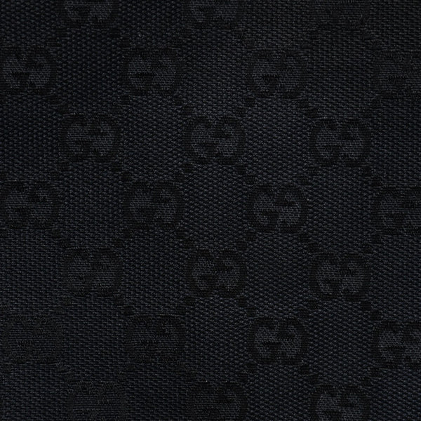 GUCCI Gucci Hobo One Shoulder Bag 002113 GG Canvas Silver Hardware Black Good Condition Used 4a000191
