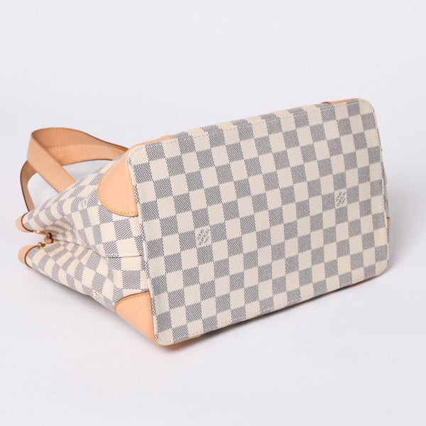 Like new LOUIS VUITTON Handbag N51207 Hampstead PM White Damier Azur Used 4a000395
