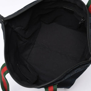 GUCCI Gucci Handbag 214397 Sherry Line GG Canvas Silver Hardware Navy Good Condition Used 4a000222