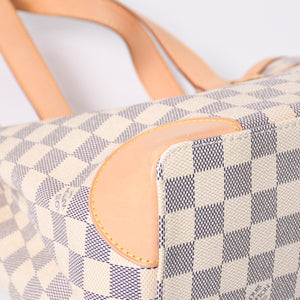 Like new LOUIS VUITTON Handbag N51207 Hampstead PM White Damier Azur Used 4a000395