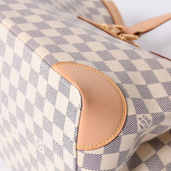 Like new LOUIS VUITTON Handbag N51207 Hampstead PM White Damier Azur Used 4a000395