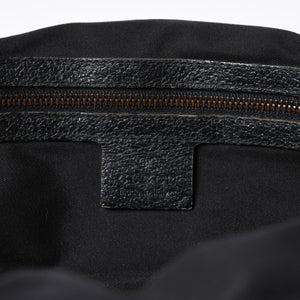 GUCCI グッチ バンブー ワンショルダー ハンド バッグ 124298 レザー GGキャンバス ブラック ブラウン 美品 中古 4a000183