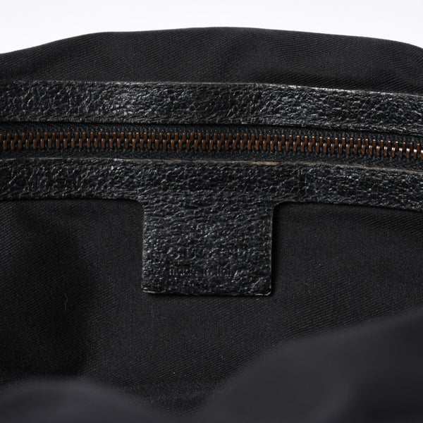 GUCCI グッチ バンブー ワンショルダー ハンド バッグ 124298 レザー GGキャンバス ブラック ブラウン 美品 中古 4a000183