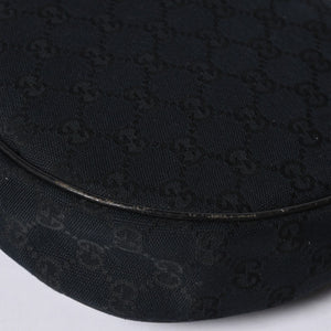 GUCCI グッチ GG柄 ハンドバック ショルダーバッグ 122790 キャンバス レザー ブラック シルバー金具 美品 中古 4a000133