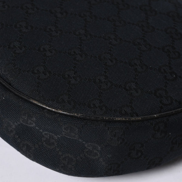 GUCCI グッチ GG柄 ハンドバック ショルダーバッグ 122790 キャンバス レザー ブラック シルバー金具 美品 中古 4a000133