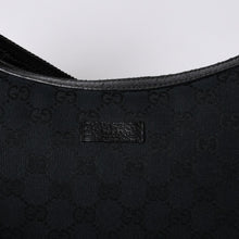 画像をギャラリービューアに読み込む, GUCCI グッチ GG柄 ハンドバック ショルダーバッグ 122790 キャンバス レザー ブラック シルバー金具 美品 中古 4a000133