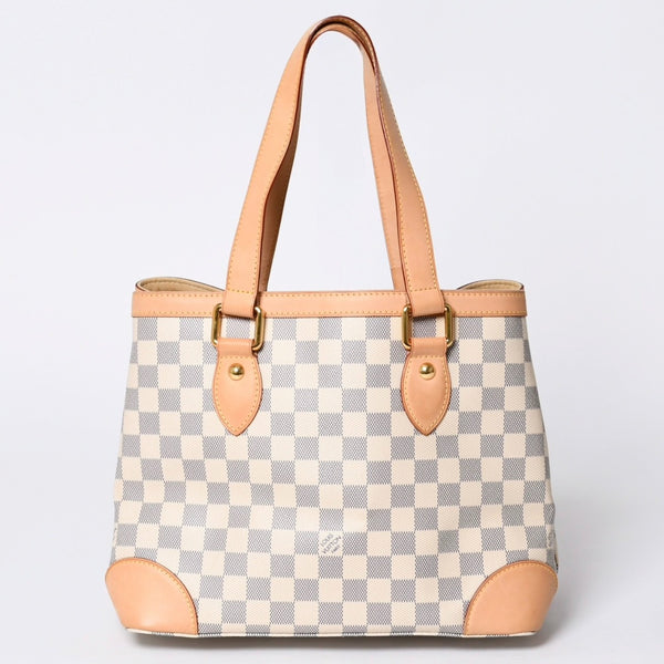 Like new LOUIS VUITTON Handbag N51207 Hampstead PM White Damier Azur Used 4a000395