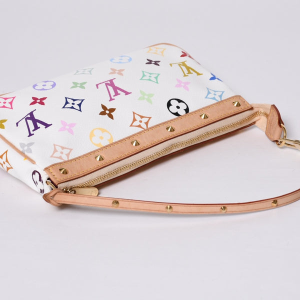 Like new LOUIS VUITTON Pochette Accessory Pouch M92649 Monogram Multicolor Takashi Murakami Used 4a000362