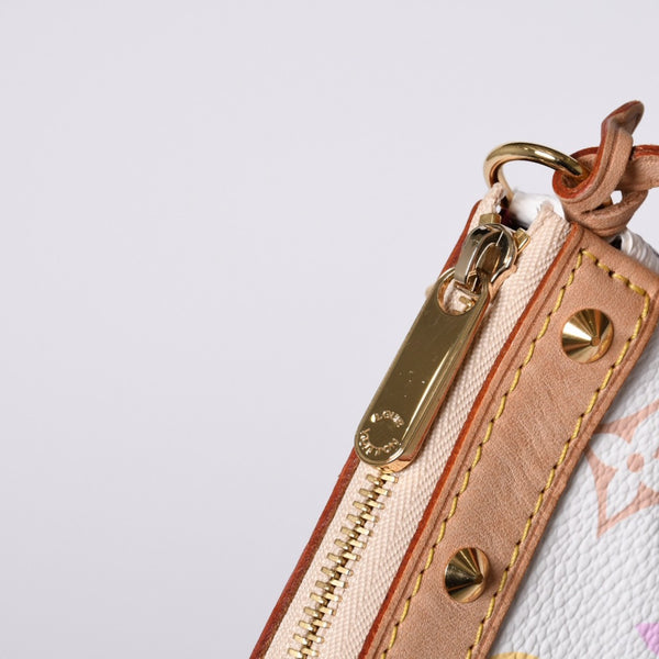Like new LOUIS VUITTON Pochette Accessory Pouch M92649 Monogram Multicolor Takashi Murakami Used 4a000362