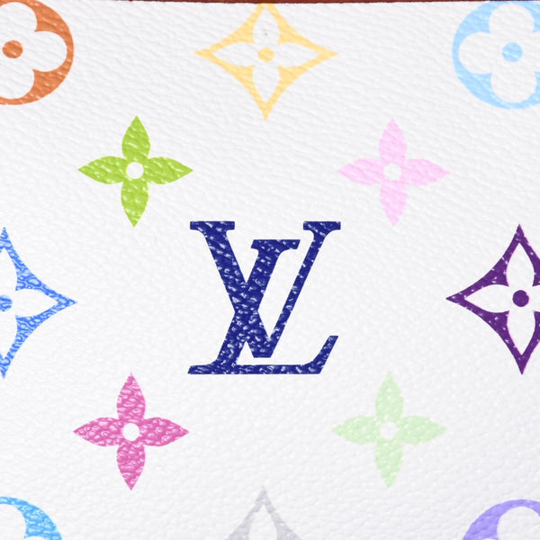 Like new LOUIS VUITTON Pochette Accessory Pouch M92649 Monogram Multicolor Takashi Murakami Used 4a000362