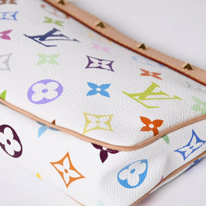 Like new LOUIS VUITTON Pochette Accessory Pouch M92649 Monogram Multicolor Takashi Murakami Used 4a000362