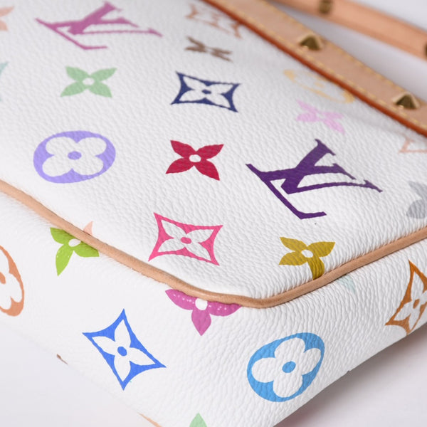 Like new LOUIS VUITTON Pochette Accessory Pouch M92649 Monogram Multicolor Takashi Murakami Used 4a000362