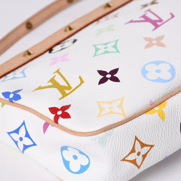 Like new LOUIS VUITTON Pochette Accessory Pouch M92649 Monogram Multicolor Takashi Murakami Used 4a000362