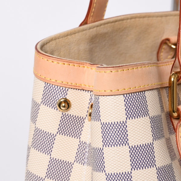 Like new LOUIS VUITTON Handbag N51207 Hampstead PM White Damier Azur Used 4a000395