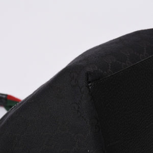 GUCCI グッチ ハンドバッグ 214397 シェリーライン GGキャンバス シルバー金具 ブラック 美品 中古 4a000217