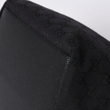画像をギャラリービューアに読み込む, GUCCI グッチ ハンドバッグ 214397 シェリーライン GGキャンバス シルバー金具 ブラック 美品 中古 4a000217