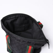 画像をギャラリービューアに読み込む, GUCCI グッチ ハンドバッグ 214397 シェリーライン GGキャンバス シルバー金具 ブラック 美品 中古 4a000217