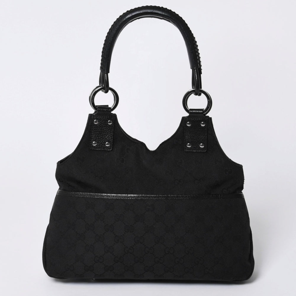 GUCCI グッチ Hand bag ハンドバッグ GG Canvas GG キャンバス 131329 ブラック イタリア製 美品 中古 4a000388