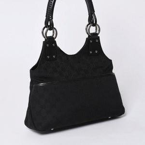 GUCCI グッチ Hand bag ハンドバッグ GG Canvas GG キャンバス 131329 ブラック イタリア製 美品 中古 4a000388