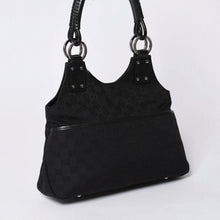 画像をギャラリービューアに読み込む, GUCCI グッチ Hand bag ハンドバッグ GG Canvas GG キャンバス 131329 ブラック イタリア製 美品 中古 4a000388