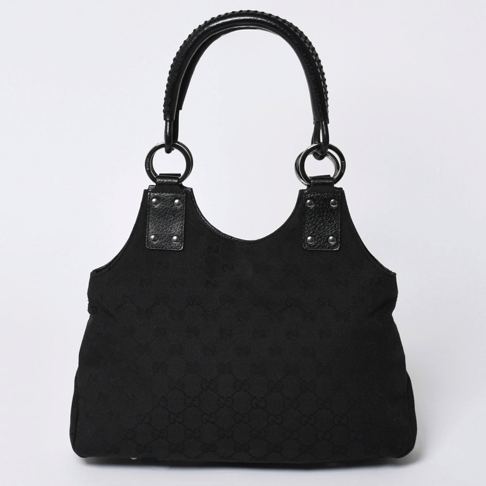 GUCCI Hand bag GG Canvas GG canvas 131329 Black Made in Italy Good condition Used 4a000388
