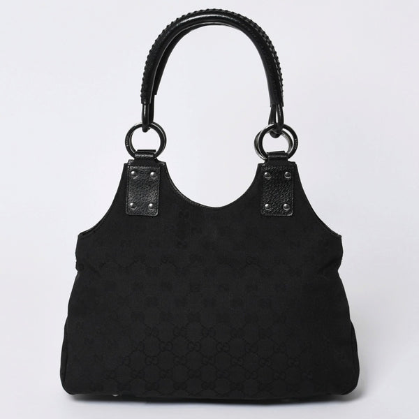GUCCI グッチ Hand bag ハンドバッグ GG Canvas GG キャンバス 131329 ブラック イタリア製 美品 中古 4a000388