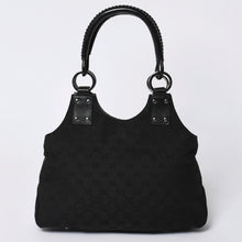 画像をギャラリービューアに読み込む, GUCCI グッチ Hand bag ハンドバッグ GG Canvas GG キャンバス 131329 ブラック イタリア製 美品 中古 4a000388