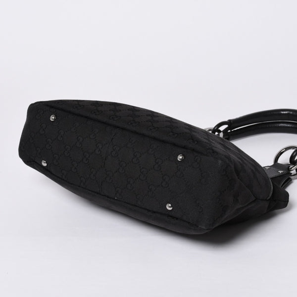 GUCCI グッチ Hand bag ハンドバッグ GG Canvas GG キャンバス 131329 ブラック イタリア製 美品 中古 4a000388