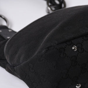 GUCCI グッチ Hand bag ハンドバッグ GG Canvas GG キャンバス 131329 ブラック イタリア製 美品 中古 4a000388