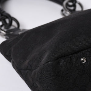 GUCCI グッチ Hand bag ハンドバッグ GG Canvas GG キャンバス 131329 ブラック イタリア製 美品 中古 4a000388