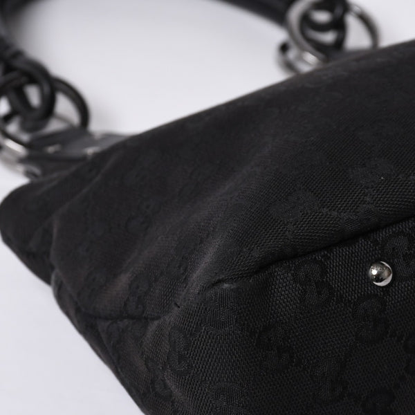 GUCCI グッチ Hand bag ハンドバッグ GG Canvas GG キャンバス 131329 ブラック イタリア製 美品 中古 4a000388