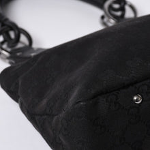 画像をギャラリービューアに読み込む, GUCCI グッチ Hand bag ハンドバッグ GG Canvas GG キャンバス 131329 ブラック イタリア製 美品 中古 4a000388