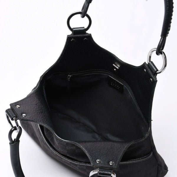GUCCI グッチ Hand bag ハンドバッグ GG Canvas GG キャンバス 131329 ブラック イタリア製 美品 中古 4a000388