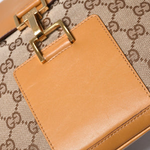 GUCCI Gucci Hobo One Shoulder Handbag 001 4129 001013 GG Canvas Leather Beige Gold Hardware Good Condition Used 4a000188