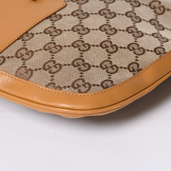 GUCCI Gucci Hobo One Shoulder Handbag 001 4129 001013 GG Canvas Leather Beige Gold Hardware Good Condition Used 4a000188