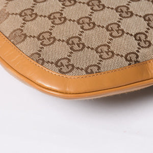 GUCCI Gucci Hobo One Shoulder Handbag 001 4129 001013 GG Canvas Leather Beige Gold Hardware Good Condition Used 4a000188