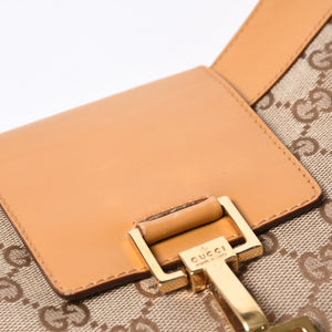 GUCCI Gucci Hobo One Shoulder Handbag 001 4129 001013 GG Canvas Leather Beige Gold Hardware Good Condition Used 4a000188