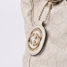 画像をギャラリービューアに読み込む, GUCCI グッチ ハンドバッグ 296835 002123 GG柄 レザー アイボリー ゴールド金具 美品 中古 4a000221